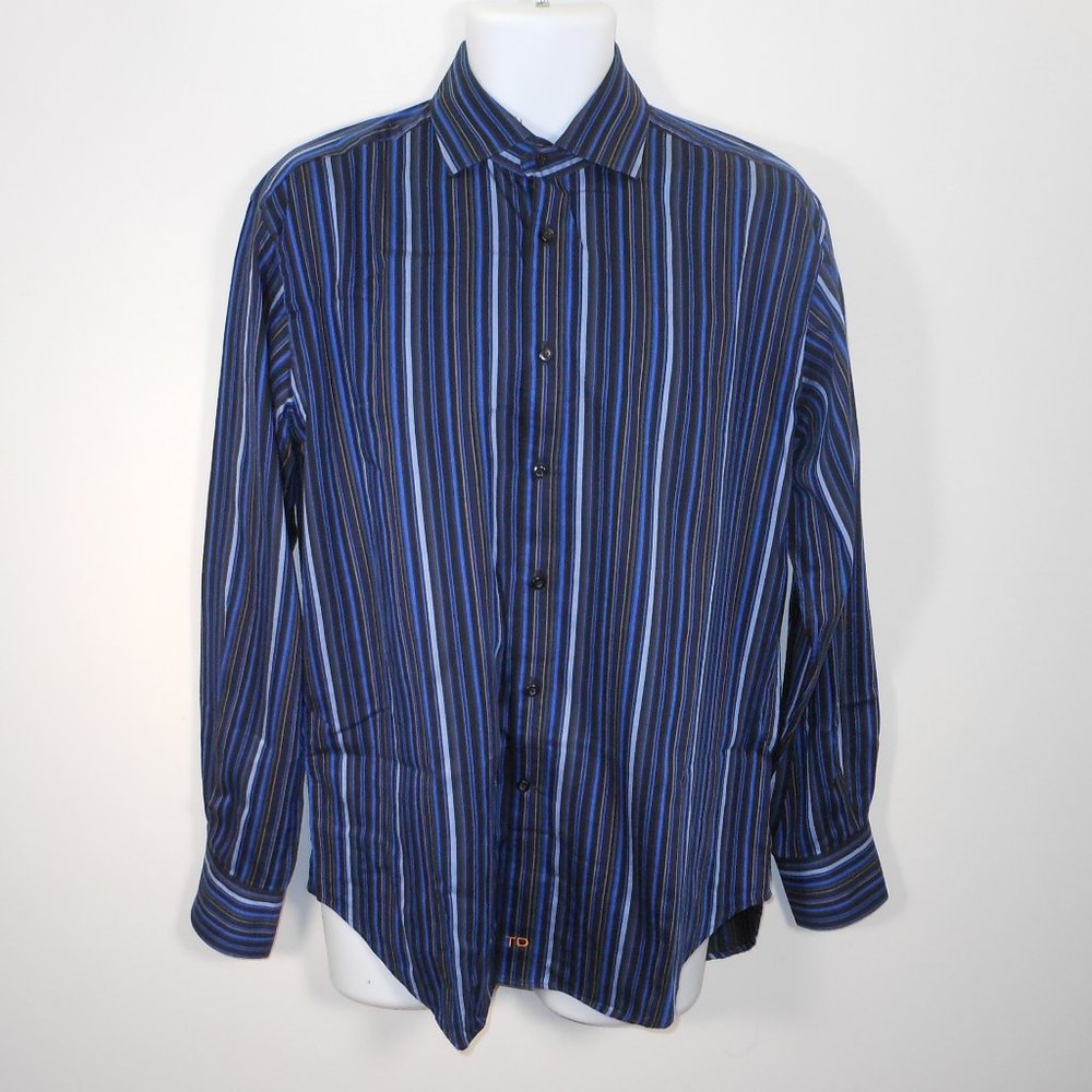 Thomas Dean men's long sleeves dress shirt
